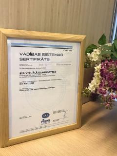 Kvalitātes vadības sistēmas sertifikāts